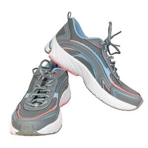 Ryka Inspire Walking Sneakers Gray Pink Blue Size 7.5 Wide